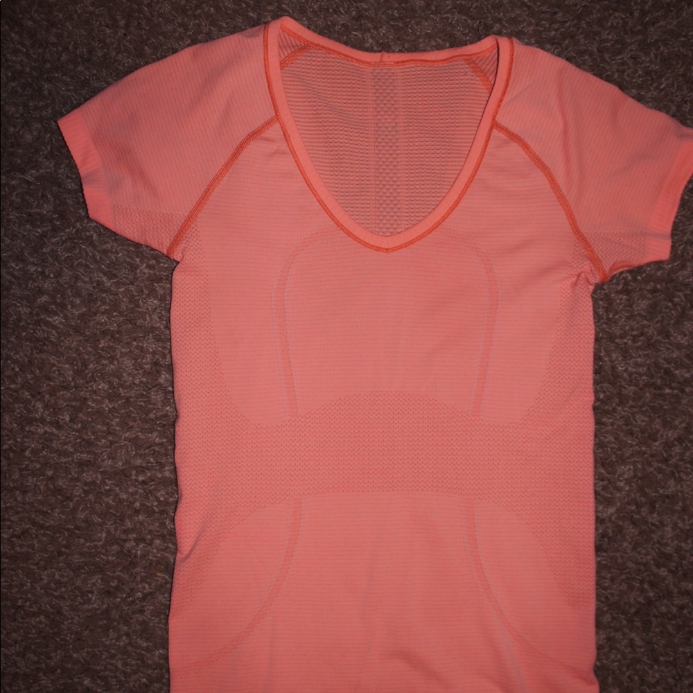 Peach Swiftly Lululemon Shirt